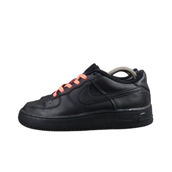 Nike Shoes Kids 6 Sneakers Air Force 1 Low LE Black GS Trainers Classic Leather - Picture 4 of 12